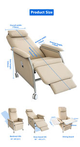 Homecare kursi malas orang tua, dengan meja kursi Medis kursi Transfer orang tua - Product Image 2
