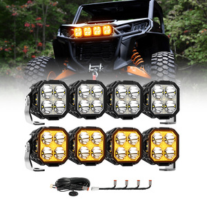 La más nueva aventura 12V 24V Overland 14 22 pulgadas parachoques delantero techo Modular enlazable coche barra de luz Kit Tirador Lateral con DRL para UTV - Product Image 1