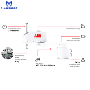 Robot SCARA de 4 ejes CLAWROBOT, robot de ensamblaje automático de 6 kg, robot de escritorio ligero, robot industrial ABB para sala limpia - Product Image 3