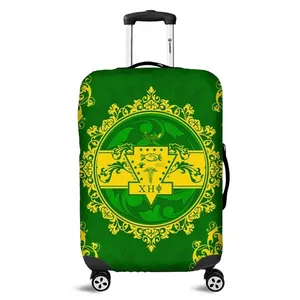 Custom Chi Eta Phi forcella verde stampato sublimazione copertura dei bagagli prezzo all'ingrosso copertura di protezione della valigia copertura della borsa dei bagagli