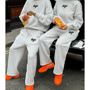 Спортивные костюмы высокого качества, 100% хлопковые легкие унисекс толстовки с капюшоном и свитшоты, комплект унисекс - Product Image 2