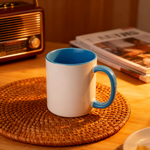 Topjlh 11oz thăng hoa Mug gốm bên trong đầy màu sắc xử lý cốc màu đầy màu sắc gốm Mug thăng hoa trống với lớp phủ - Product Image 4