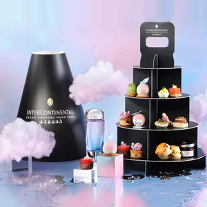 <span class=keywords><strong>Torre</strong></span> de Exhibición de Pasteles y Cupcakes de 3 Niveles Personalizada, Papel Repujado y Cartón para Panadería, Cajas Tipo Carpeta para Donas, <span class=keywords><strong>Sushi</strong></span> y Pan - Product Image 5