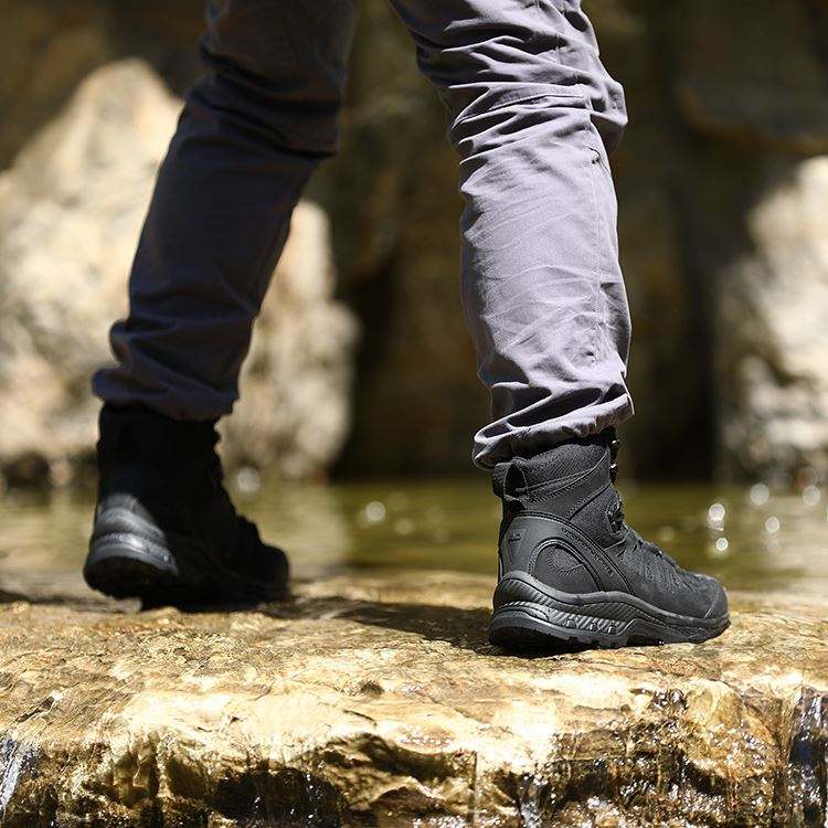 Botas tácticas de cuero para motocicleta para hombre Botas Delta de tobillo  alto para exteriores de jungla para acampar para hombre