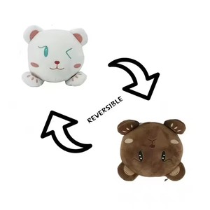 Juguete de Peluche Reversible Personalizado OEM, Animal de Peluche Reversible al por Mayor, Oso de Doble Cara, Directo de Fábrica, Proveedor B2B Personalizado - Product Image 1