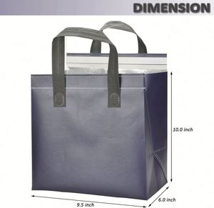 Hot Food Coffee Milk Tea Takeaway Dinner Restaurant Bbq Non-Woven Insulated Blue Ice Cream Disposable <b>Cooling</b> <b>Bag</b> - Product Image 2