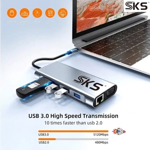 Hub USB C 11 en 1, <span class=keywords><strong>HDMI</strong></span> 4K 30Hz, charge PD 87W, Ethernet 100 Mbps, <span class=keywords><strong>adaptateur</strong></span> multiport pour ordinateur portable - Product Image 5