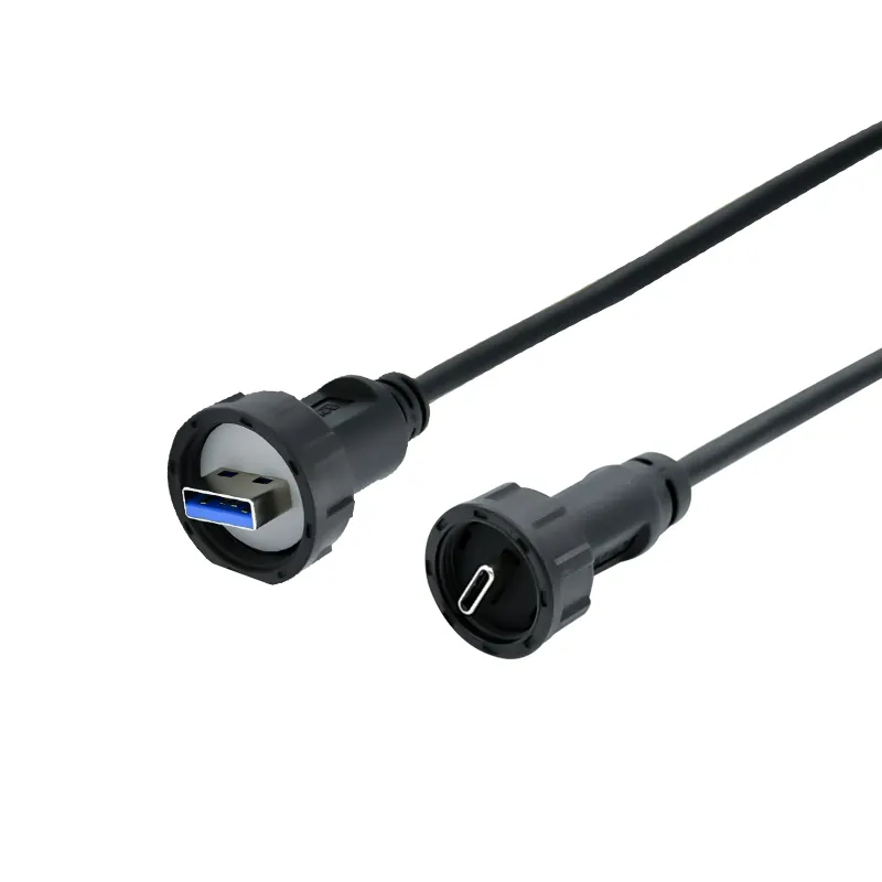 Adaptador de tomada tipo c, adaptador de tomada macho para fêmea ip67 usb 3.0 2.0 impermeável