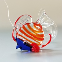 DIY Coloré Cristal Petit Animal Statue Figurines Accessoires Faits À La Main Décoration Verre Décoration Océan Bulle Poisson