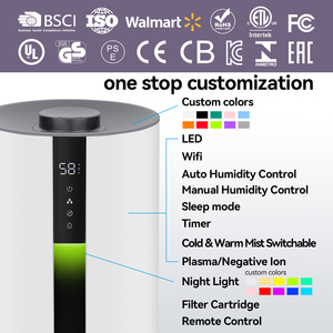 Logo OEM Diffuser Aroma Elektrik 3.5L Ultrasonic <span class=keywords><strong>Humidifier</strong></span> dengan Layar Sentuh LED untuk Sterilisasi dan Atomisasi Rumah Tangga - Product Image 4