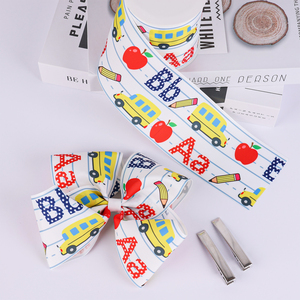 Cintas Personalizadas <span class=keywords><strong>de</strong></span> Regreso a Clases con Lápiz y ABC, Cintas Decorativas <span class=keywords><strong>para</strong></span> Fiestas Temáticas Escolares, Decoración <span class=keywords><strong>para</strong></span> Jardín <span class=keywords><strong>de</strong></span> Infantes, Cinta <span class=keywords><strong>para</strong></span> Hacer <span class=keywords><strong>Lazos</strong></span> <span class=keywords><strong>de</strong></span> Pelo DIY - Product Image 5