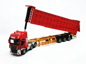 Тяжелый грузовик 1:50, модель контейнерного грузовика из сплава, прицеп для полуприцепа, контейнерный грузовик для мальчиков, Игрушечная модель, литые игрушечные автомобили