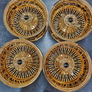 Jantes 5x114.3, Jantes dorées, Jantes à rayons, Roue à rayons, Pneu à flanc blanc, lenzio, Roues à rayons - Product Image 3
