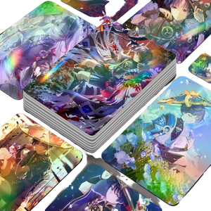 50 Tarjetas Coleccionables de Genshin Impact con Diseño de <span class=keywords><strong>Scaramouche</strong></span>/Wanderer, Papel Grueso de 300g con Esquinas Redondeadas, Acabado Holográfico Brillante - Product Image 1