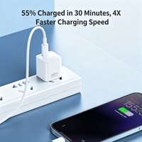 Cargador GaN de 20W, Mini Adaptador de Corriente USB C, Logotipo Personalizado OEM, 100% Inspeccionado, 13 Años de Experiencia Directa de Fábrica, Cargador de Pared USB C para Mercado Global