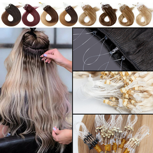 Extensions capillaires à micro-anneaux en cheveux humains Remy, perles à micro-anneaux, liens à boucles, vente en gros Haohao Hair - Product Image 5