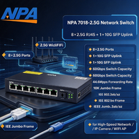 ANPA 7018-2.5G 8-Port 2.5G Ethernet Switch 10G SFP Uplink Kapasitas Switching 60Gbps untuk Jaringan Kecepatan Tinggi