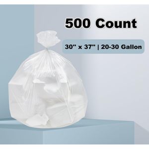 Sacs poubelles transparents 30x37 en polyéthylène haute densité, 500 unités, sacs à ordures multi-usages - Product Image 5