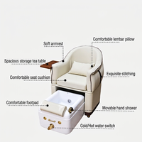 Fauteuil de pédicure de luxe en forme de capsule spatiale avec massage électrique, bassin LED, design futuriste UFO pour club de spa haut de gamme