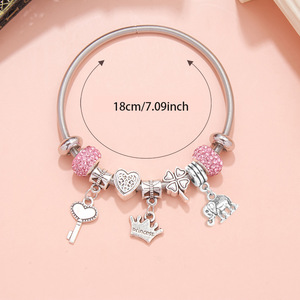 <span class=keywords><strong>Bracciale</strong></span> <span class=keywords><strong>con</strong></span> ciondolo a farfalla in acciaio inossidabile <span class=keywords><strong>con</strong></span> perline di <span class=keywords><strong>diamanti</strong></span> fai-da-te, placcato argento, stile bohémien, regalo unisex - Product Image 6