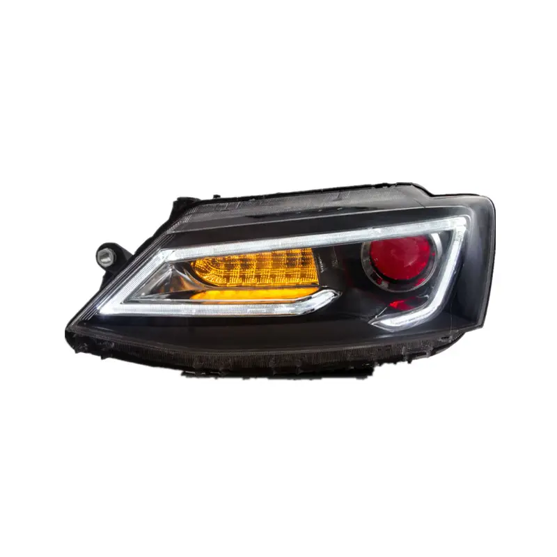 factory for Jetta Mk6 headlight 2011 2012 2013 2014 2015 2016 -up with Demon Eye for JETTA LED Headlamp with moving signal