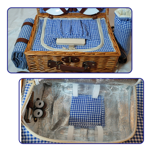JY nuovo design fatto a mano natura rattan <span class=keywords><strong>nero</strong></span> all'ingrosso salice <span class=keywords><strong>vimini</strong></span> personalizzato <span class=keywords><strong>cesto</strong></span> da picnic set con coperchio per 4 persone - Product Image 4