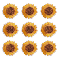 Fer brodé orange de haute qualité sur coudre sur des patchs de tournesol