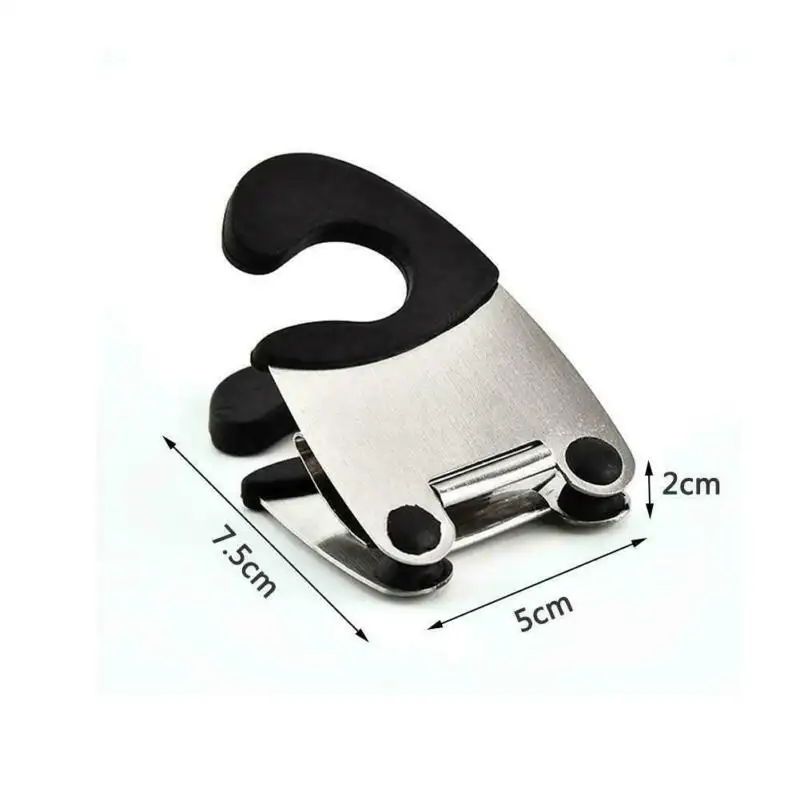 1Pcs Rvs Pot Kant Clips Anti-Brandwonden Lepel Houder Keuken Gadgets Rubber Handig Keuken Gereedschap