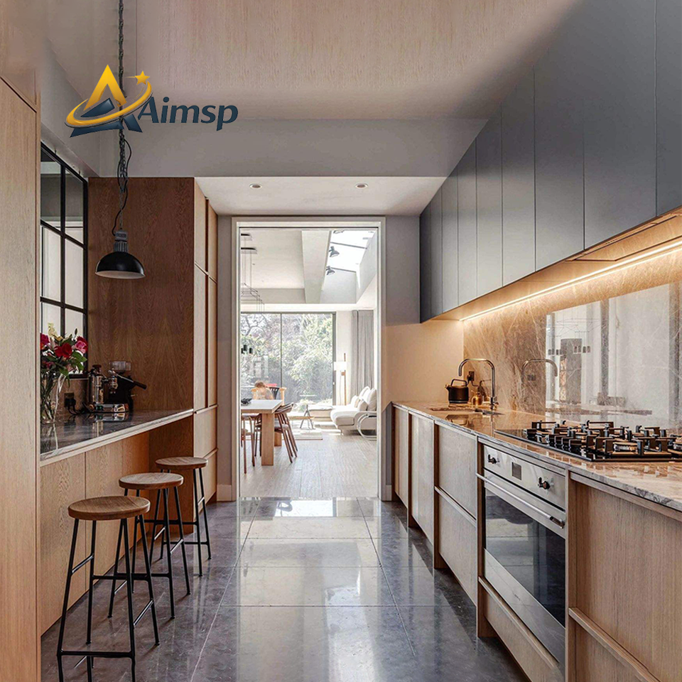 Custom Modern Kitchen Cabinetry with Ample Storage Space Durable Wood ...