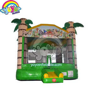 Direct usine, Château gonflable 14x14 sur le thème des animaux de la jungle, design Safari sauvage, en PVC de qualité commerciale, équipement de fête - Product Image 1
