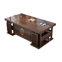 Chaise de bureau de direction en bois massif sur mesure, modèle standard Amérique du Nord, avec bibliothèque intégrée, mobilier de remplacement pour bureau de patron