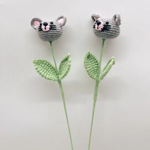 Giocattoli Miniatura Fatti a Mano all'Uncinetto: Coniglietto, Orsetto di Peluche, Testa di Animale Imbottito, <span class=keywords><strong>Fiori</strong></span> all'Uncinetto - Product Image 5