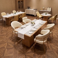 Ensemble de salle à manger minimaliste pour couple, table longue et chaises rembourrées, design élégant et simple, sièges confortables pour des dîners romantiques