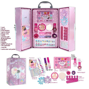 Maleta portátil de varios tamaños para niña, Kit de cosméticos lavable de princesa, caja de <span class=keywords><strong>maquillaje</strong></span> para bebé, juguete para niños, <span class=keywords><strong>maquillaje</strong></span> para niñas - Product Image 4