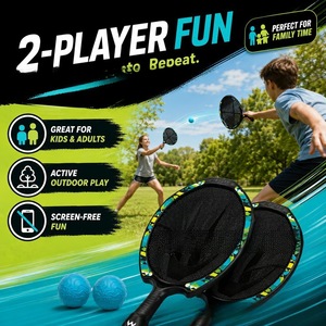 Ensemble de raquettes de pickleball pliables en ABS pour l'extérieur, raquette légère avec balle bleue pour la pratique des sports et des jeux - Product Image 4