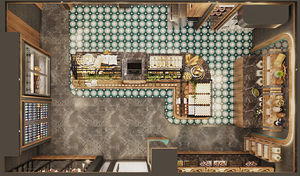 Comptoir à la mode d'affichage d'éclairage à LED de meubles de boutique de café conçu sur mesure pour des magasins de café et de sucreries - Product Image 6