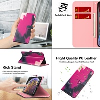 Aquarelle Portefeuille En Cuir Téléphone étui pour samsung Galaxy M13 M33 M53 M23 F23 A23 A13 M52 M32 Xcover 5 A22 A32 Flip Cover Pouch