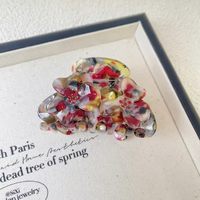 Pince à cheveux coréenne personnalisable en acétate, ornée de fleurs en strass, élégante, lumineuse, écologique, mignonne, faite à la main, pour queue de cheval