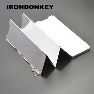 IRONDONKEY 10 pièces de pare-brise extérieur Portable en alliage d'aluminium pliable poêle pare-brise <span class=keywords><strong>Camping</strong></span> poêle pare-brise - Product Image 3