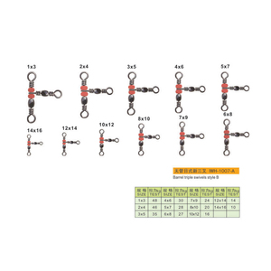 <span class=keywords><strong>Baril</strong></span> pivotant <span class=keywords><strong>baril</strong></span> <span class=keywords><strong>Triple</strong></span> émerillons Style C matériel de pêche émerillons de pêche accessoire de pêche - Product Image 5
