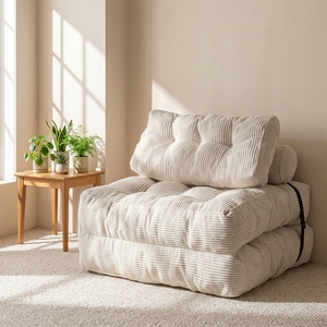 Folding Sofa Bed Convertible Sleeper Chair with Pillow <strong>Foldable</strong> <strong>Mattress</strong> with Back Support Comfortable Recliner for Living Room - Product Image 1