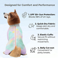 Combinaison rafraîchissante légère pour chien, respirante, séchage rapide, avec fermeture éclair, anti-salissures et anti-peluchage, vêtement pour animaux de compagnie