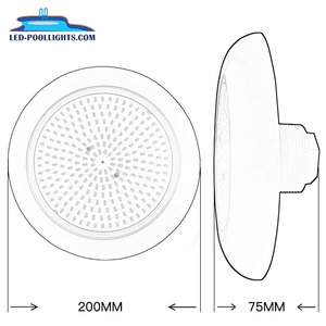 1-1/2 Pulgadas Vinilo <span class=keywords><strong>Piscina</strong></span> Fibra De Vidrio RGB Impermeable Sumergible 18W Resina Relleno <span class=keywords><strong>Piscina</strong></span> Spa Lampara LED - Product Image 6