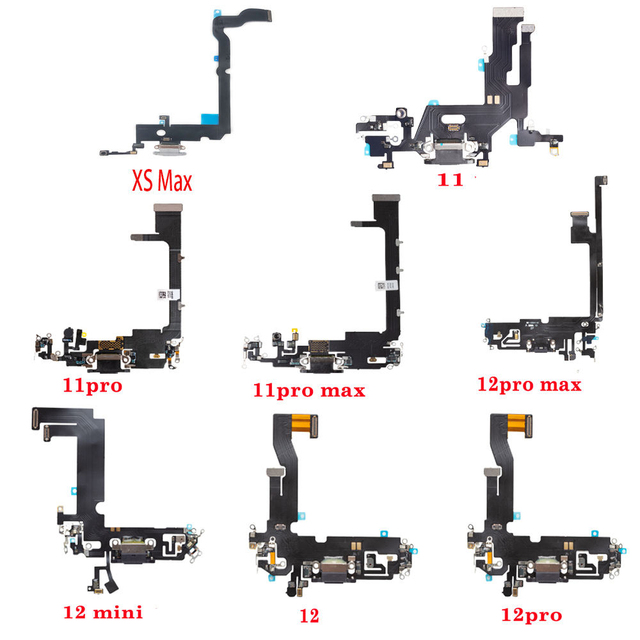 Mobile Phone Replacement Part Original Oem USB Charger Port Dock Plug Connector Mic 11 12 13 14 15 PRO MAX Flex Cable for IPhone