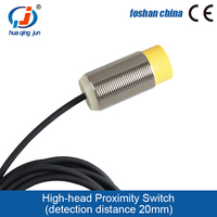 Huaqingjun-Interruptor de proximidad Circular, distancia de detección, Sensor inductivo de 20mm para equipo de elevación