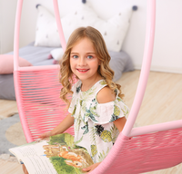 Fauteuil suspendu Ropecube-Moon Swing moderne en corde de polyester tressée à la main, hamac sûr pour intérieur/extérieur, chambre, patio, cour, hôtel