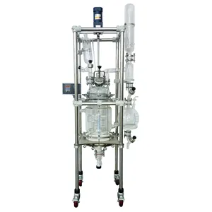 20L Lab Chemical Jacketed Glass Reactor Vessel With Cheap Price