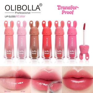 MLM customizable Jelly Mirror <b>Lip</b> Gloss Waterproof Long Lasting nostick Cup Not Fade Moisturizing Shiny <b>Lip</b> Glaze Makeup 6Colors - Product Image 5