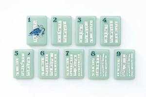 American Green Acrylic <b>Mahjong</b> Tiles 160 Pieces Portable Foldable Durable Custom Color <b>Set</b> for Home Travel - Product Image 3