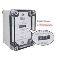 Compteur intelligent étanche de surtensions électriques avec moteur AC, affichage 999 999 chiffres, compteur de coups de foudre intelligent